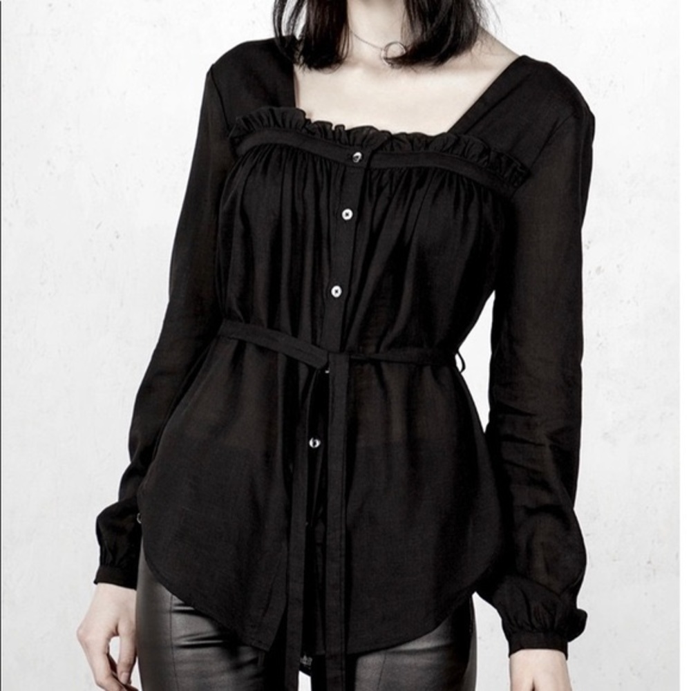 Disturbia Athena Linen Blouse